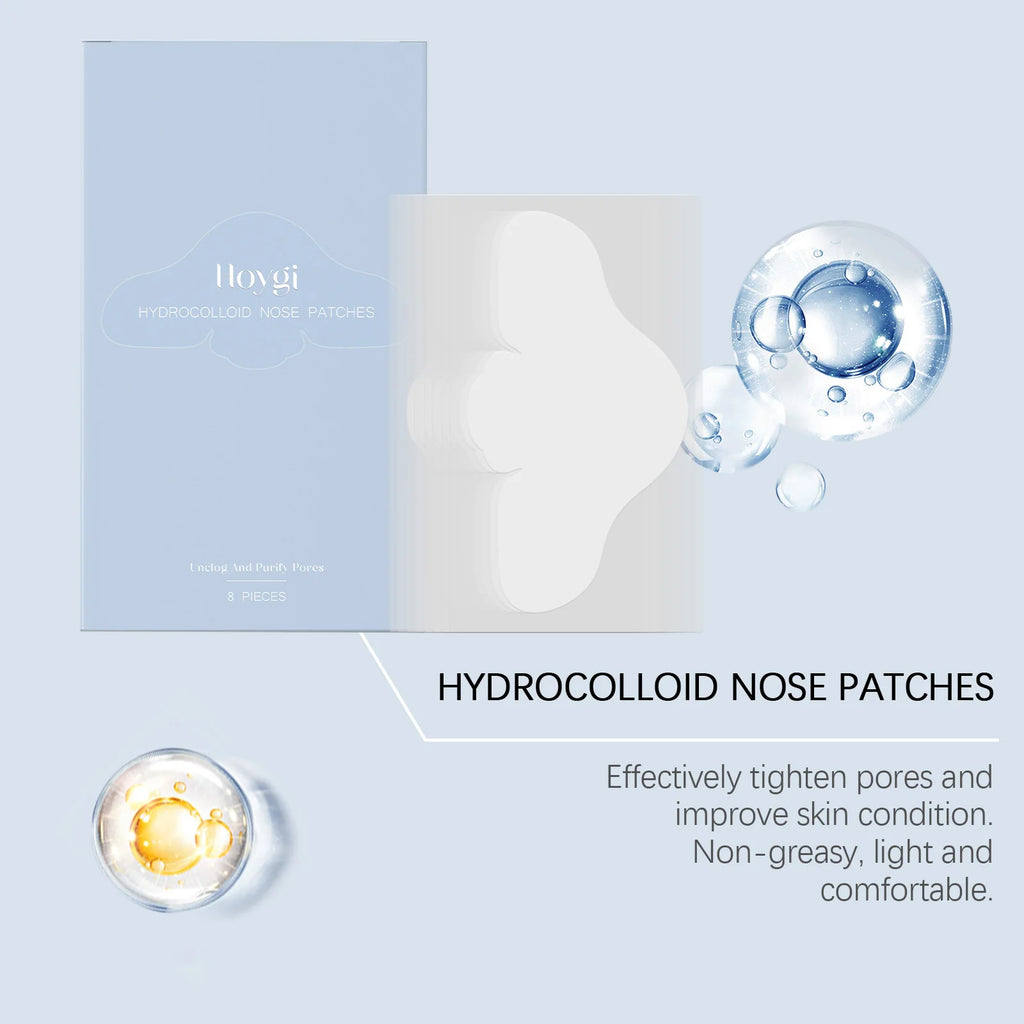 Salicylic Acid Nose Pore Strips Oil Control Hydrocolloid Nose Patches For Nose Blackheads Pimples Removal Refines Pores Non-Tigh
