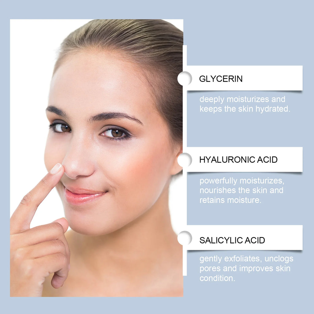Salicylic Acid Nose Pore Strips Oil Control Hydrocolloid Nose Patches For Nose Blackheads Pimples Removal Refines Pores Non-Tigh